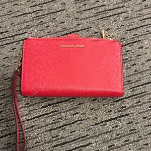 Michael Kors Vibrant Red Wristlet Clutch